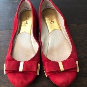 Red Suede Flats